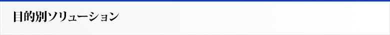 目的別ソリューション